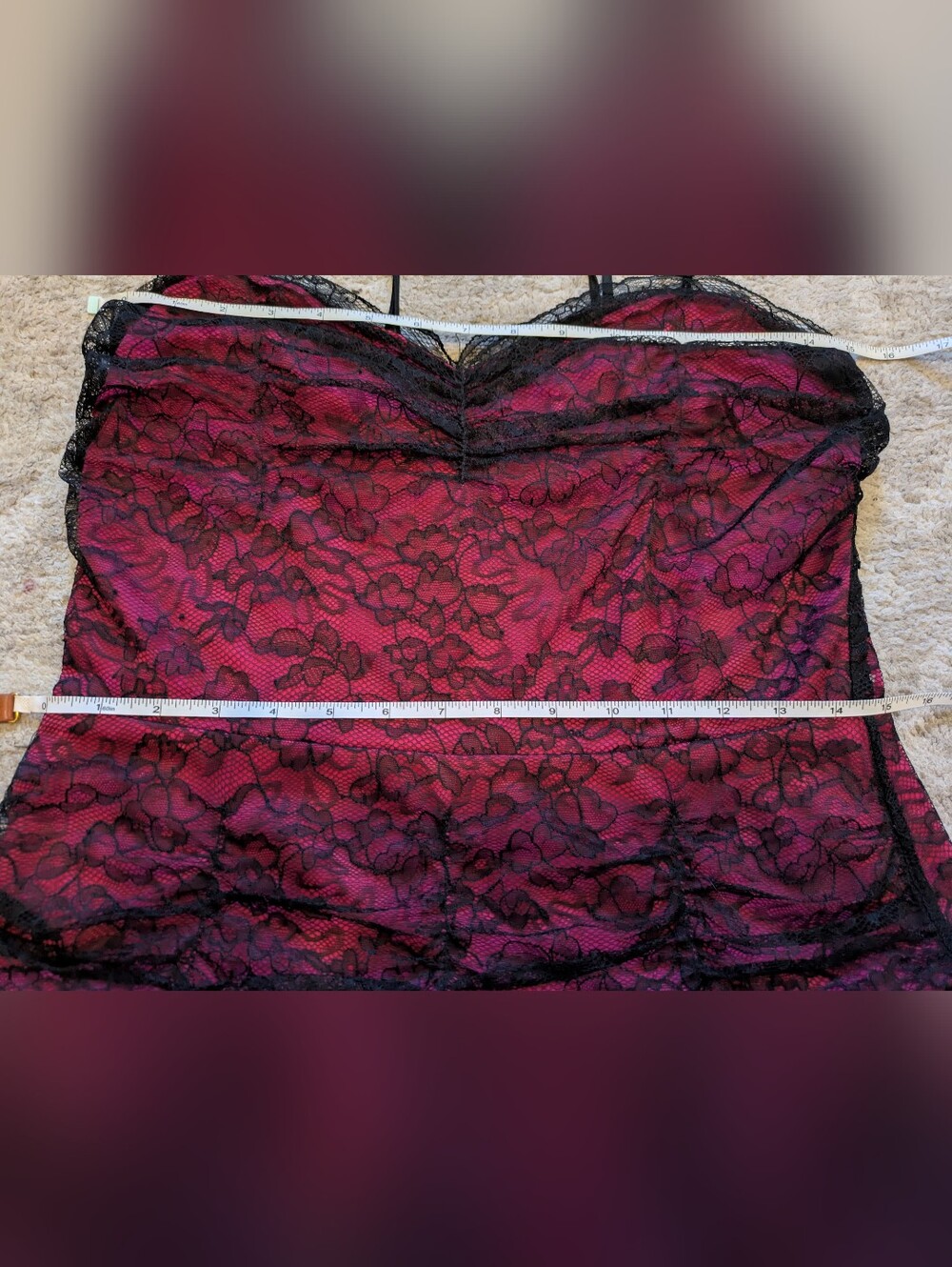 Vintage Betsey Johnson Lace-Overlay Midi Party Dress 90s Large Rare HTF - Picture 11 of 16